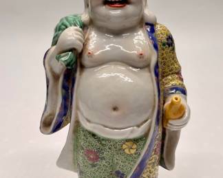 Vintage China Famille Rose Porcelain Buddha