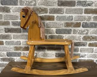Pine Wooden Rocking Horse