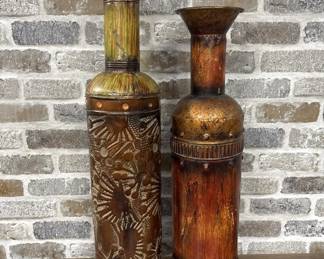 Pair Tuscan Style Floor Vases