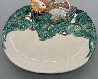 (4) Fitz & Floyd Mandarin Marsh Serving Plates