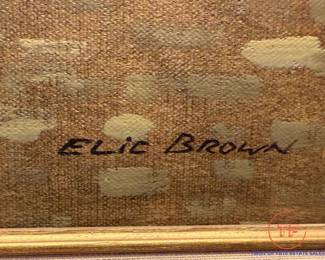 Original Oil on Canvas Courting Scene by ELIC BROWN