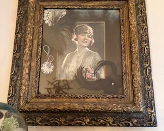Flapper Girl Era Photograph Framed Shadow Box