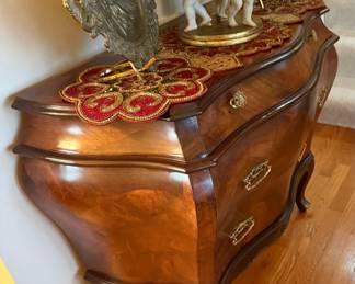 Bombay Style Three Drawer Mahogany Chest
