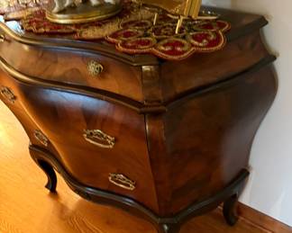 Bombay Style Three Drawer Mahogany Chest