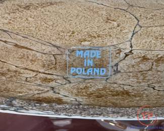 Vintage Royal Gallery Poland VENUS Art Glass 20" Platter