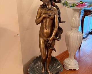 "The Birth of Venus" Bronzed Resin Statue after Sandro Botticelli