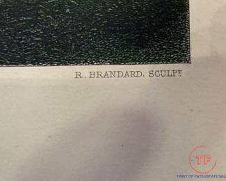 Antique Henry Jutsum (1816-1869) British “The Noon-Day Walk” Hand-Tint Engraving 