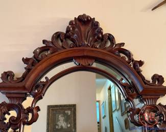 Mahogany Hand Carved Wall Mirror
