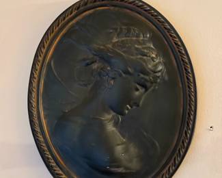 Classical Oval Portrait Medallion Wall Plaque