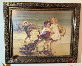 "Sea Horses" Framed Lithograph by FREDERICK MORGAN