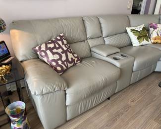 Gray Electric Reclining Sectional