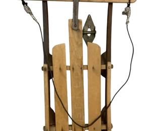 BRDA704 Vintage Paris Floating Steering Sled This sled is approximately 41" Long.  The strapping is new but duct tapped.

