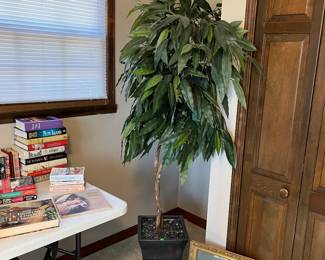 Floral decor and books