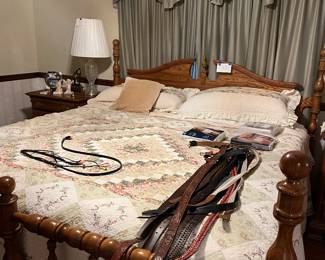 King size bed - mattress and box spring included