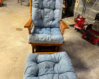 Glider with matching ottoman