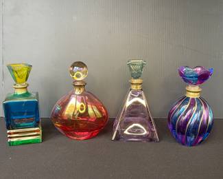 Glass perfume bottles 