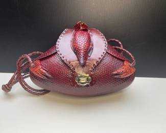 Armadillo taxidermy leather bag vintage 