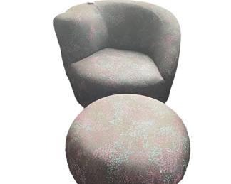 Lazar Industries Swivel Chair & Ottoman 