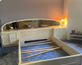 Thomasville Contemporary bed frame with 2 side tables