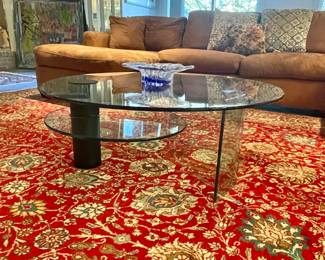 Glass contemporary coffee table