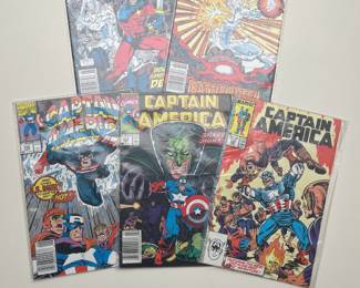 Captain America & Silver Surfer Marvel comics vintage 