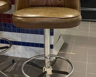 Vintage pleather bar stools