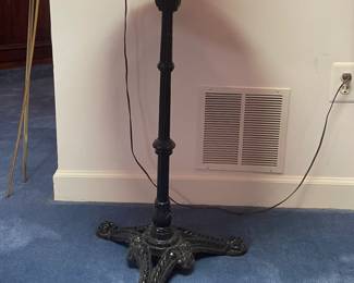 Marble top with iron base