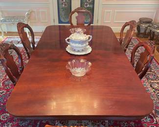 Kimbell dining room table and 8 chairs.