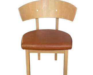 Vintage Italian Niels Gammelgaard Ikea Wood & Leather Chair