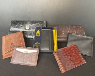 Assorted leather wallets