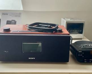 iHome and Sony alarm clocks