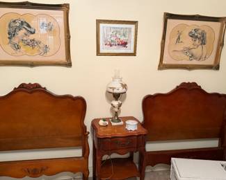 Pair of French Provencial Twin Beds