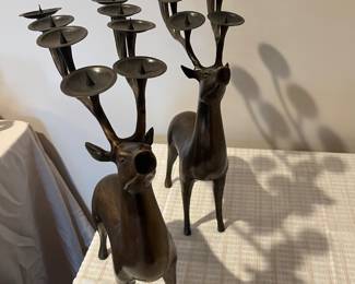 heavy reindeer candle holders