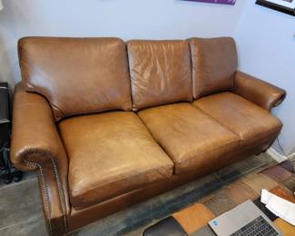 Ethan Allen Leather Sofa