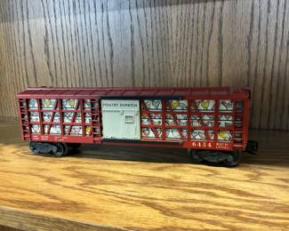 Lionel Train 6434 Poultry Dispatch Illuminated Stock Car O Gauge