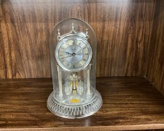 24% Lead Crystal Germany Domed Anniversary Clock 