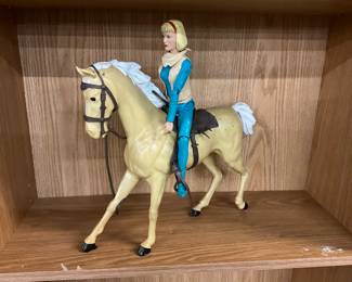 Marx Toys - Jane West Jointed Action Figure & Horse 1960's