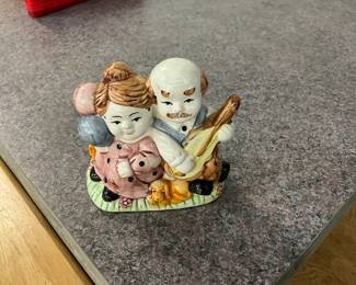 Ceramic Old Couple Piggy Bank