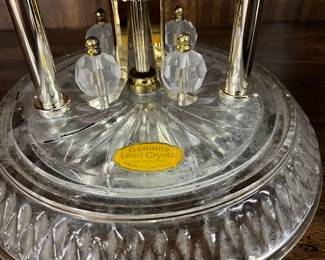 24% Lead Crystal Germany Domed Anniversary Clock 