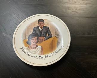 1960's President JFK & Jackie Kennedy Commemorative Plate 