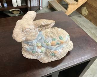 Terra Cotta Bunny Cookie Jar