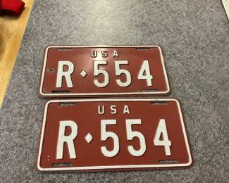 US Military License Plate