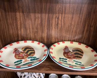 Style-Eyes by Baum Bros Chicken Rooster Dinner Plates
