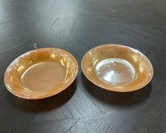 Anchor Hocking Fire King Peach Luster Bowls