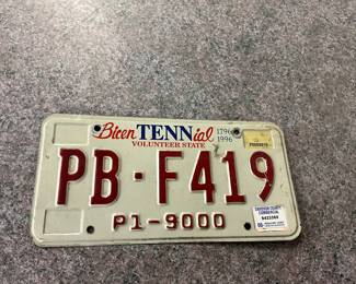 Tennessee Vehicle License Plate - Bicentennial Plate