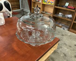 Anchor Hocking Savannah Clear Pedestal Cake Stand