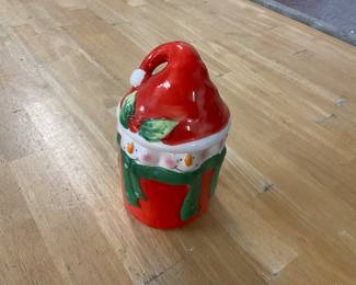 Small Christmas Snowman Covered Jar