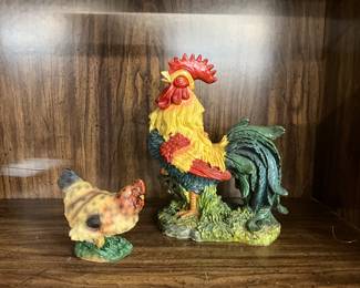 Chicken & Rooster Figurines