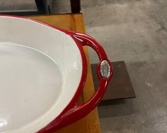 Lodge Red Enamel Cast Iron Casserole Dish
