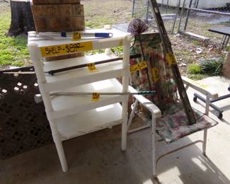 Plastic Shelving - Levels -  Folding Yard Chair